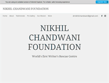 Tablet Screenshot of nikhilchandwani.com